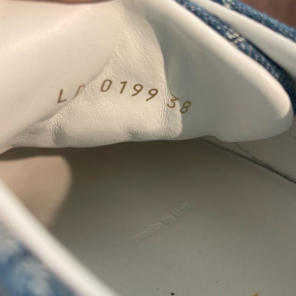 LOUIS VUITTON LV Stellar Low Top Denim Blue Lace Front Sneaker - Picture 9 of 9